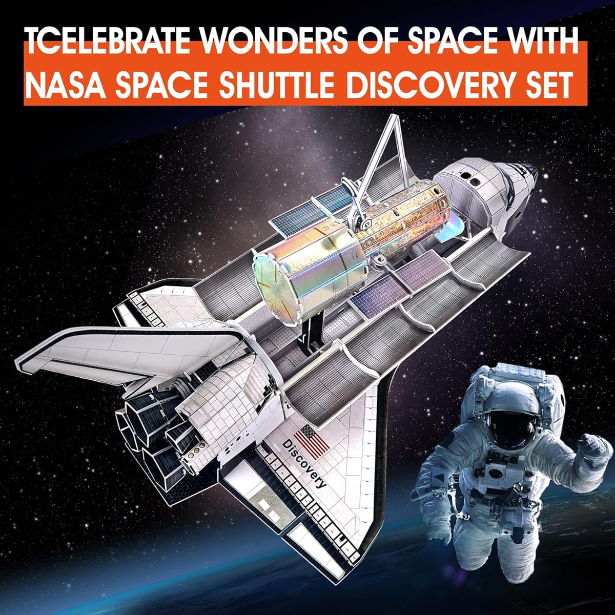 CubicFun NASA Space Shuttle Discovery 3D Puzzle for Adults/Kids