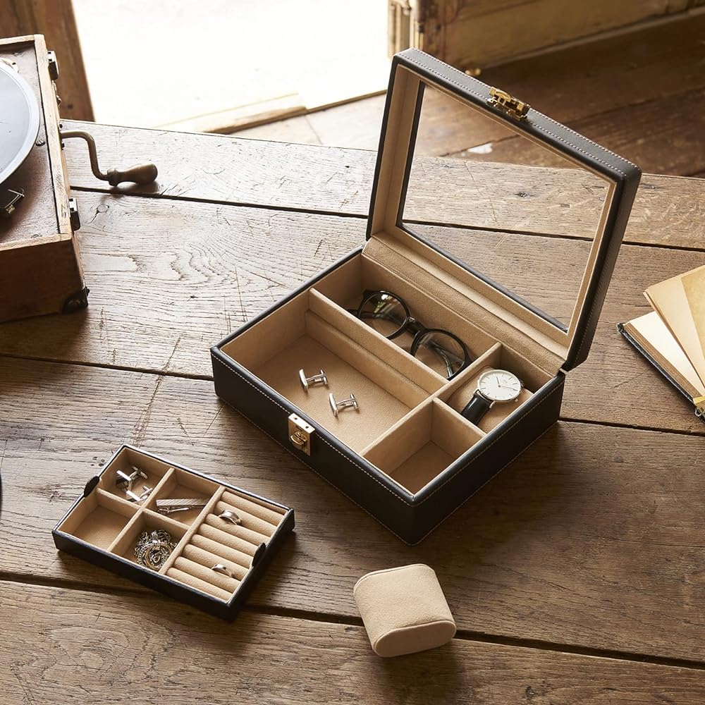 Chatani Sangyo Elementum Men's Storage Box 240-473 H85 x W240 x D200, Cushion Size: Approx. 35 x 55 x 63 mm, Cushion Girth: Approx. 170 mm