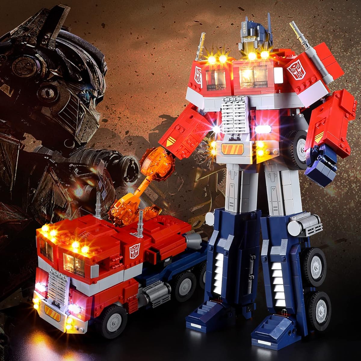 Vaodest LED Light Design and configuration compatible with LEGO 10302 Optimus Prime Set 10302 (LED light only, not building block kit)