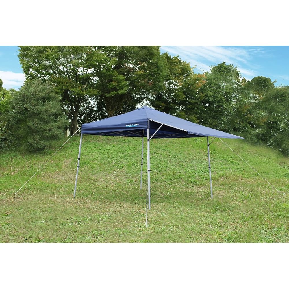 Fujimi Sangyo Field to Summit One Touch Twin Tent 250 ALS-K250W Navy 3 height adjustment Carry bag with top Peg Rope Hammer included Approximately W250 x D250 x H265cm
