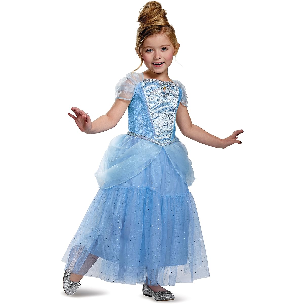 Disguise Cinderella Deluxe Disney Princess Cinderella Costume Medium/7-8 Blue 98484K