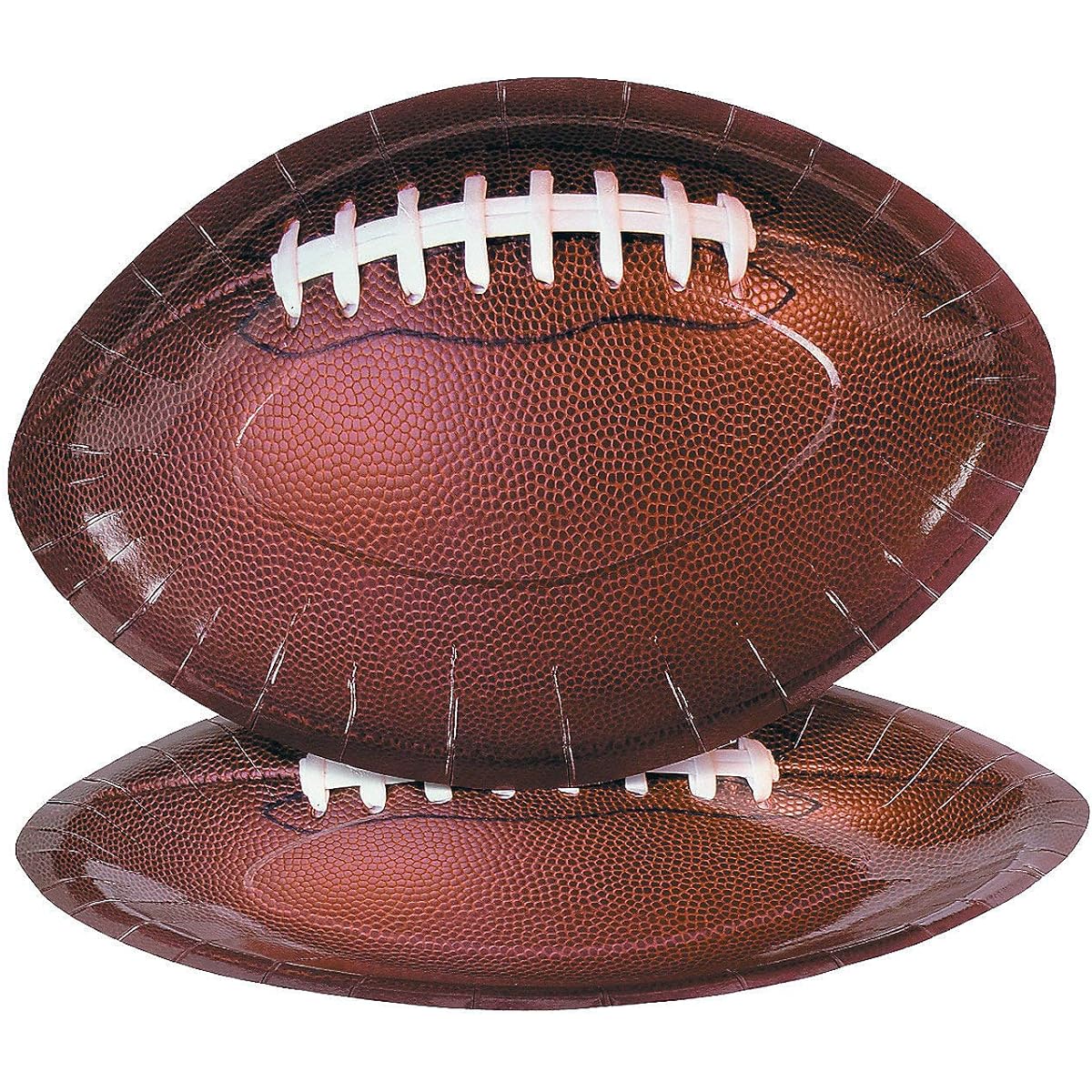 football shaped paper dinner plate