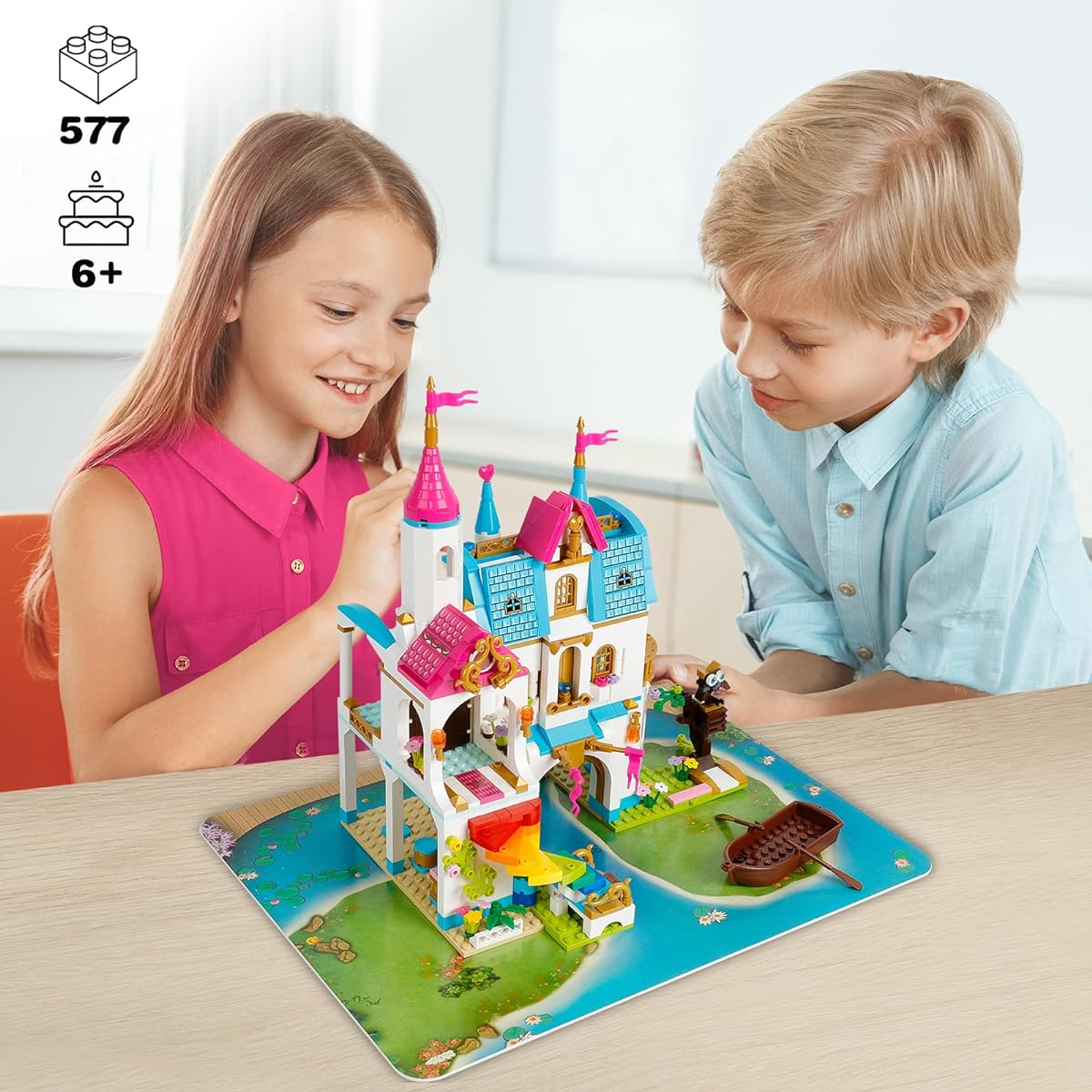 WishaLife Princess Creative Castles 32014 Building Toys Owl Tree House Skull Boat Pretend Play Toys for Kids Girls Boys Ages 6+