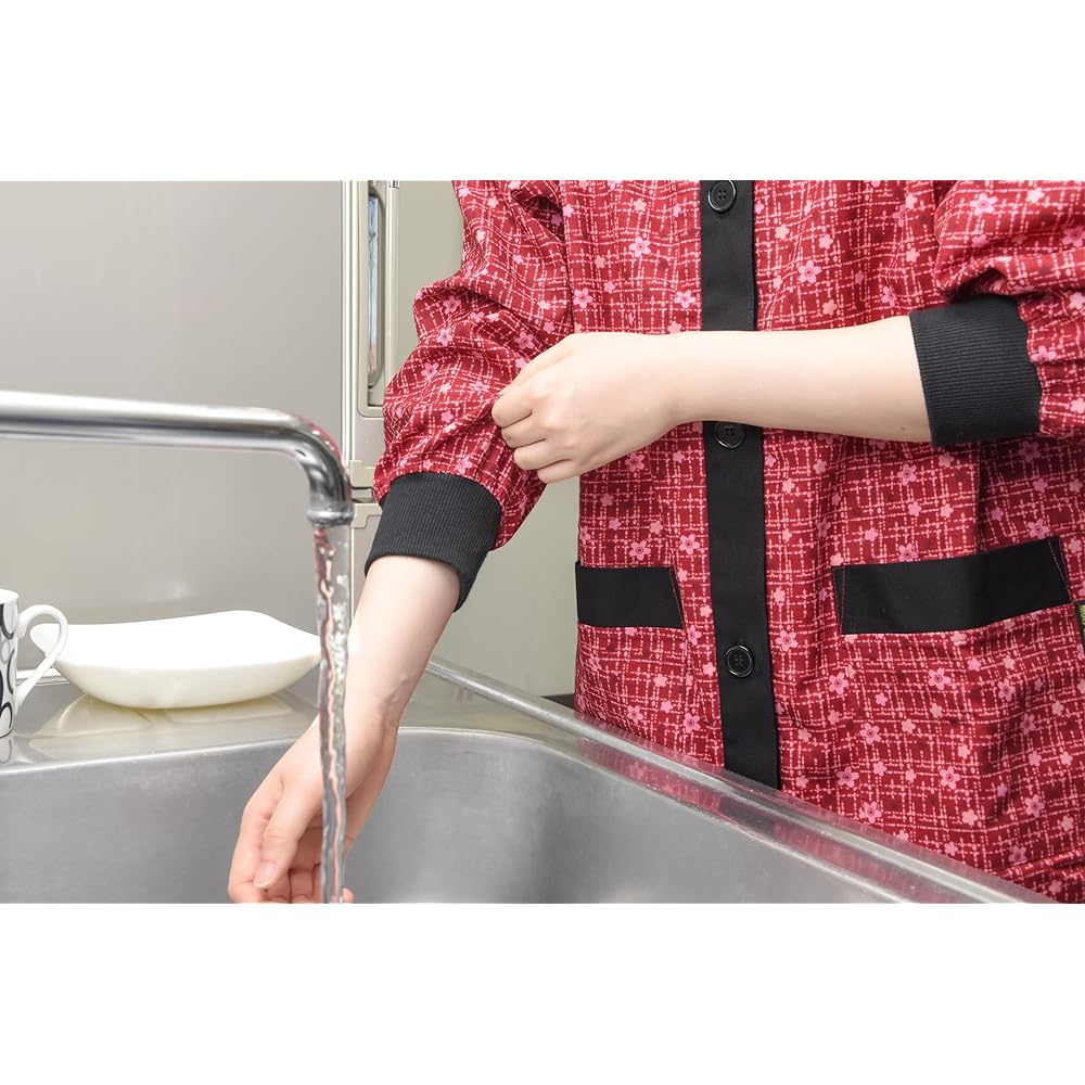 seiei [Moisture Absorption Heat Generating Warm Kappougi] Kappogi Apron Hanten with Aluminum Sheet (Red, M-L) 18725
