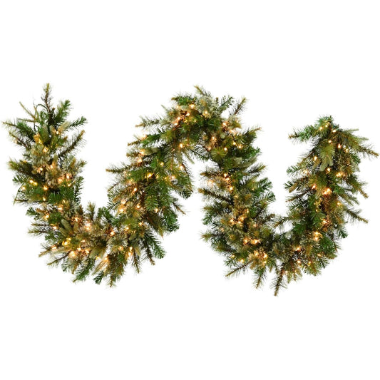 Vickerman 9' x 18" Cashmere Garland with 150 Clear Lights