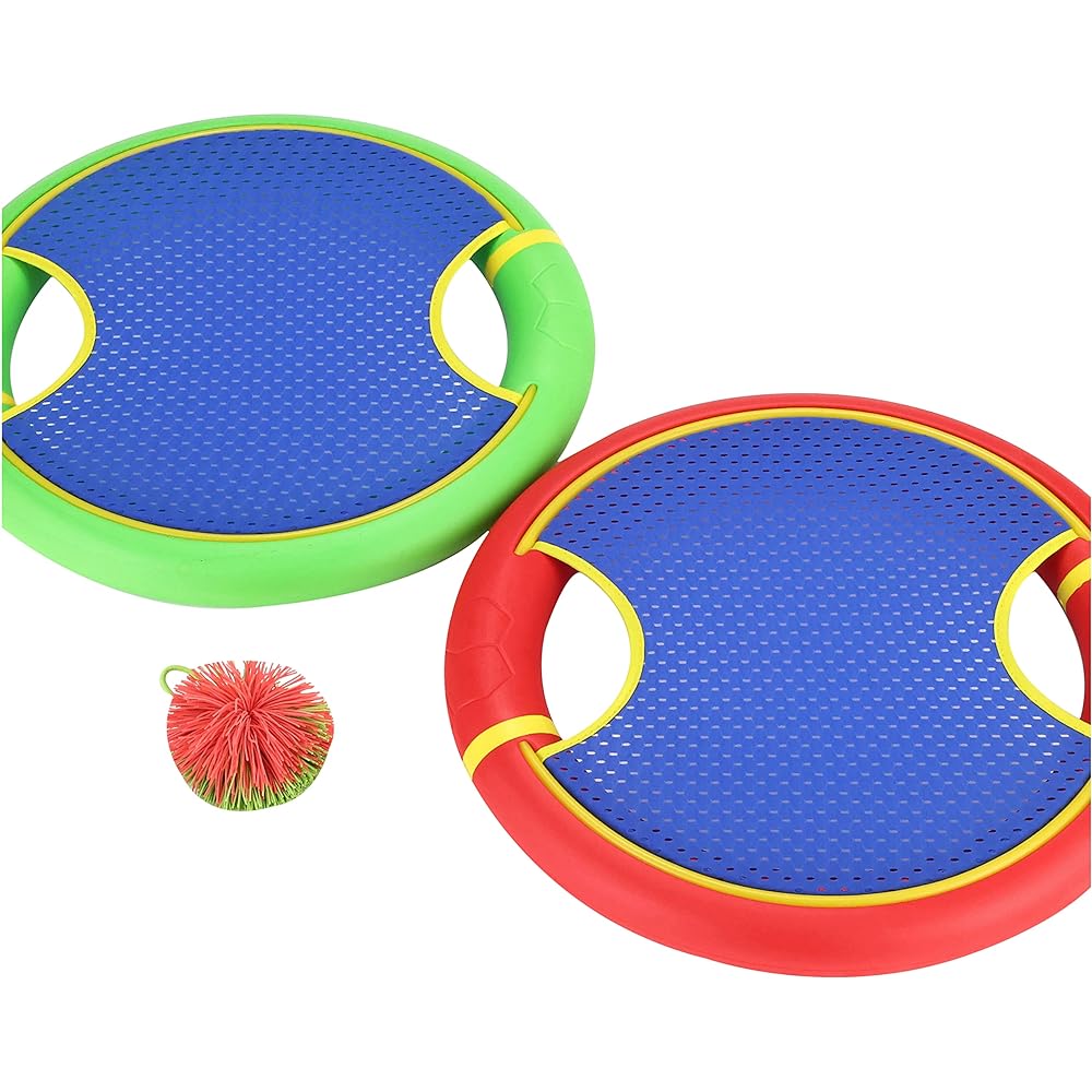 Kaiser Soft Spring Racket Set KW-664 [Color cannot be specified] Flying Disc, Leisure Sports, Green & Red
