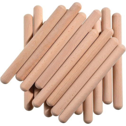 32 Pieces Rhythm Sticks for Kids Bulk 8 Inch Wooden Music Lumi Stick Classroom Percussion Instrument