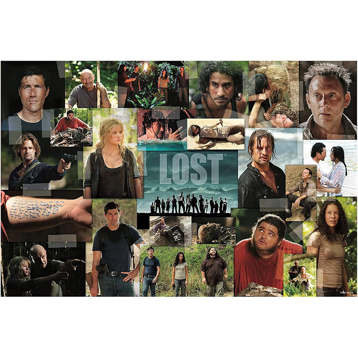 Lost TV Show Collage Puzzle for Adults and Kids 1000 Piece Jigsaw Puzzle Toy, Challenging Interactive Brain Teaser for Family Game Night, 28 x 20 Inch
