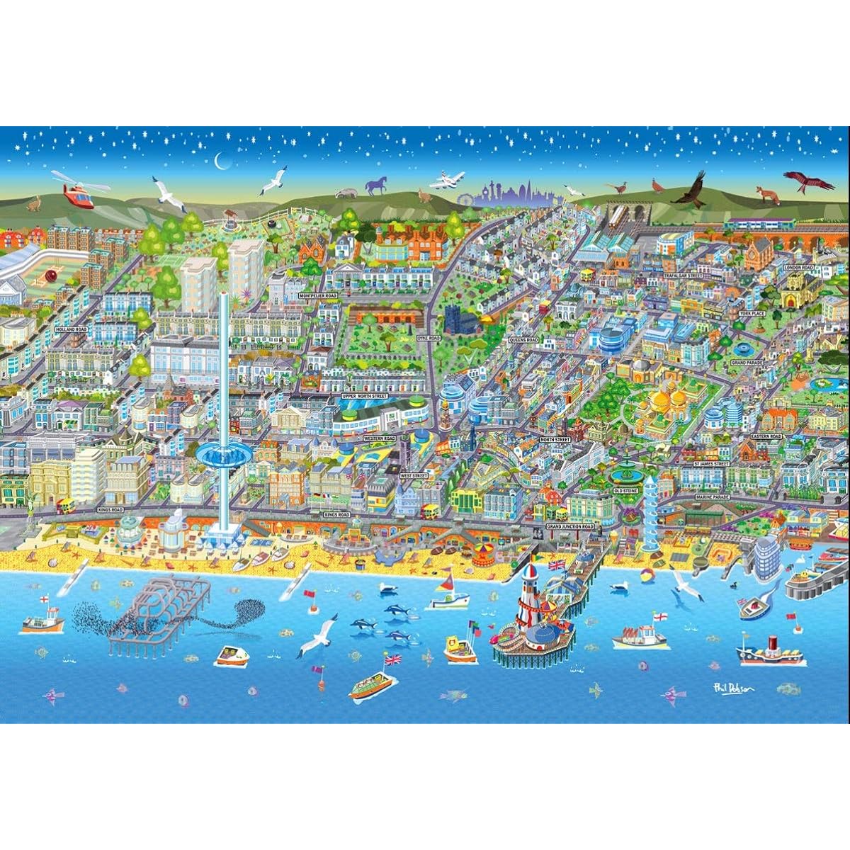 Brighton street map 1000 piece jigsaw puzzle (jg)