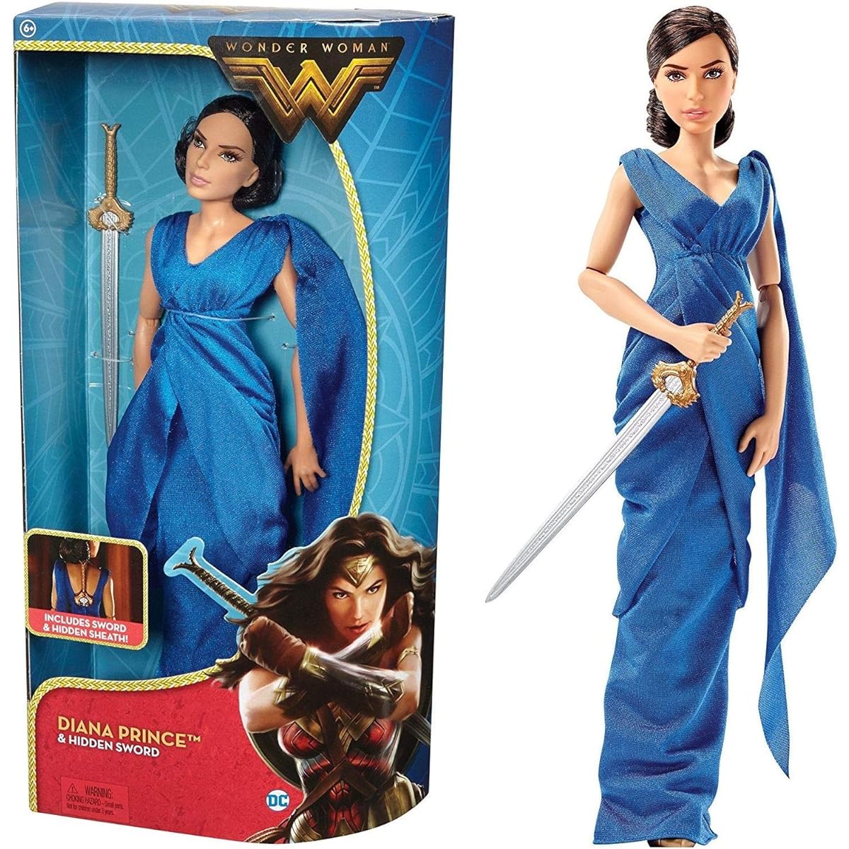DC Comics Wonder Woman Diana Princess & Hidden Sword Doll