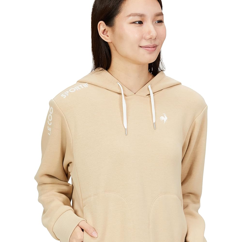[Le Coq Sportif] Cut and sewn late color, brushed lining, heat retention, stretch, short front length, loose, cute, golf QGWWJL54 Women's