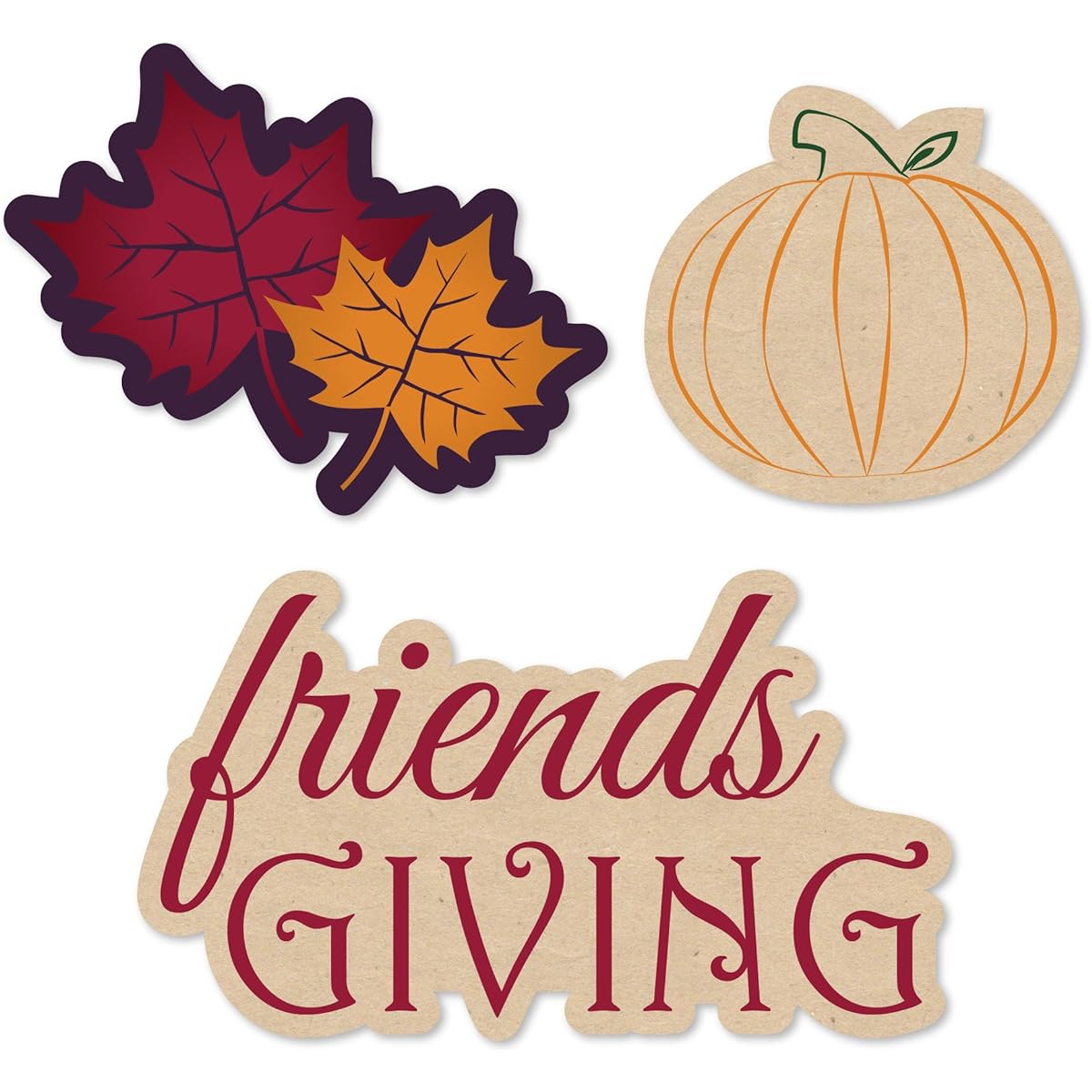 Big Dot of Happiness Friends Thanksgiving Feast - DIY Shaped Friendsgiving Party Cutouts - 24 Pieces