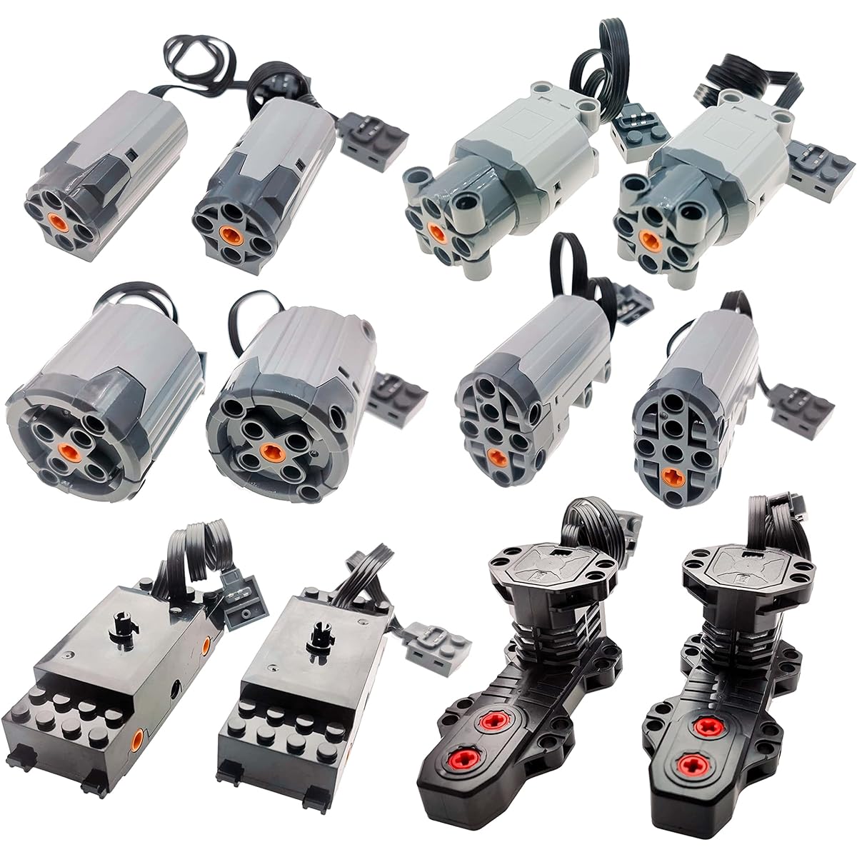 ASTEM 12pcs Mechanical Technology Power Motor Set, including Monster Motors, XL/L/M Motors and Train Motors, compatible with mainstream brands on the market.