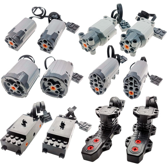 ASTEM 12pcs Mechanical Technology Power Motor Set, including Monster Motors, XL/L/M Motors and Train Motors, compatible with mainstream brands on the market.