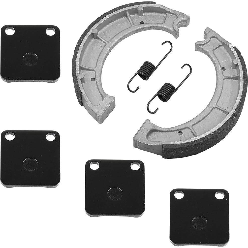 Caltric Front & Rear Brake Pad Shoes Compatible with Yamaha Bear Tracker 250 Yfm250 Yfm-250 Yfm 250 2000-2004