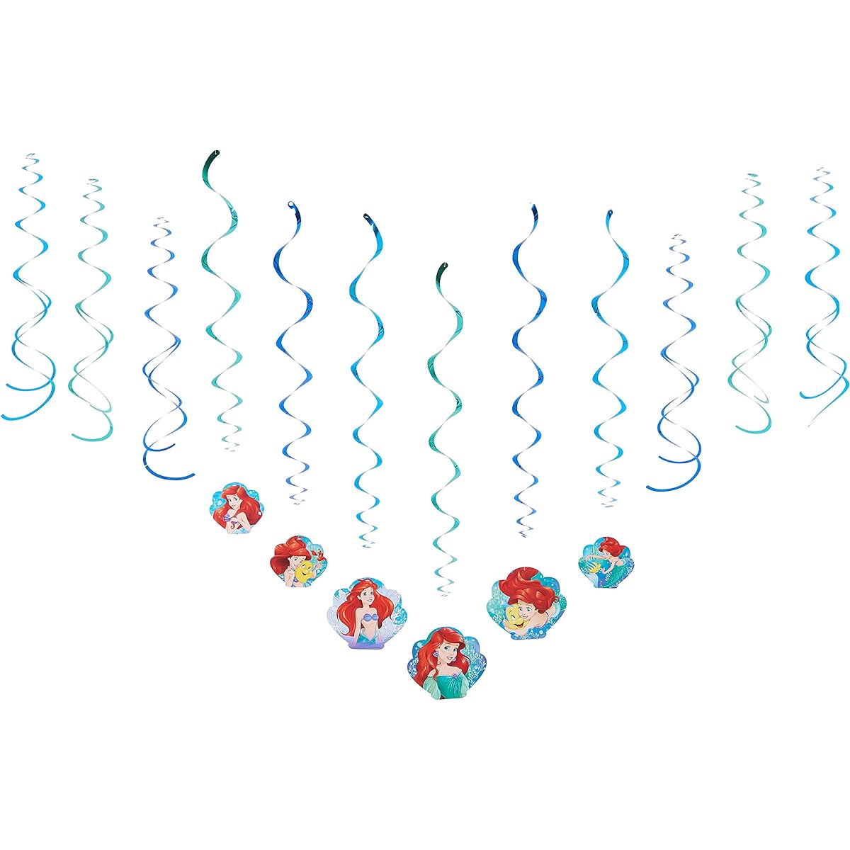 Amscan 670541 Swirl Value Pack Disney Ariel's Dream Big Collection Party Accessories 7"
