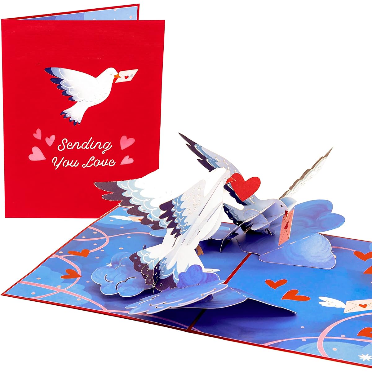 PopLife Sending Love 3D Pop Up Cards for All Occasions - Valentine's Day, Mother's Day, Father's Day, Birthday, Christmas, Wedding, Love, Thank You Just Because, Wife, Mom, Mother-in-law, Husband