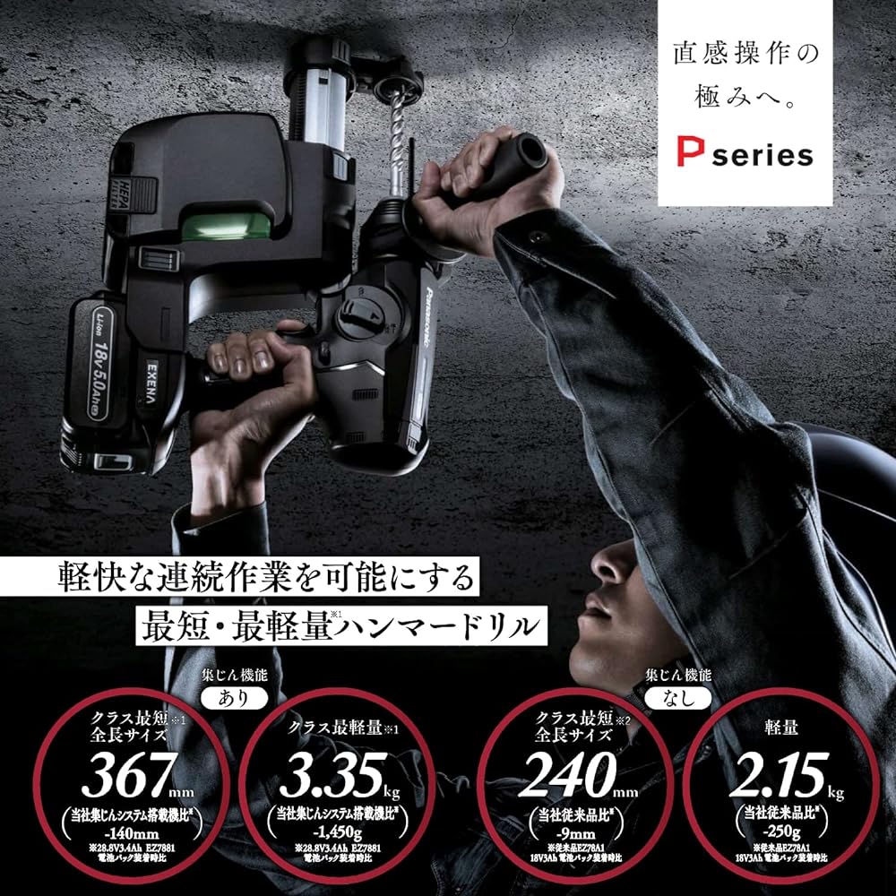 Dust collection system for Panasonic rechargeable hammer drill EZ1HD1 EZ9X403