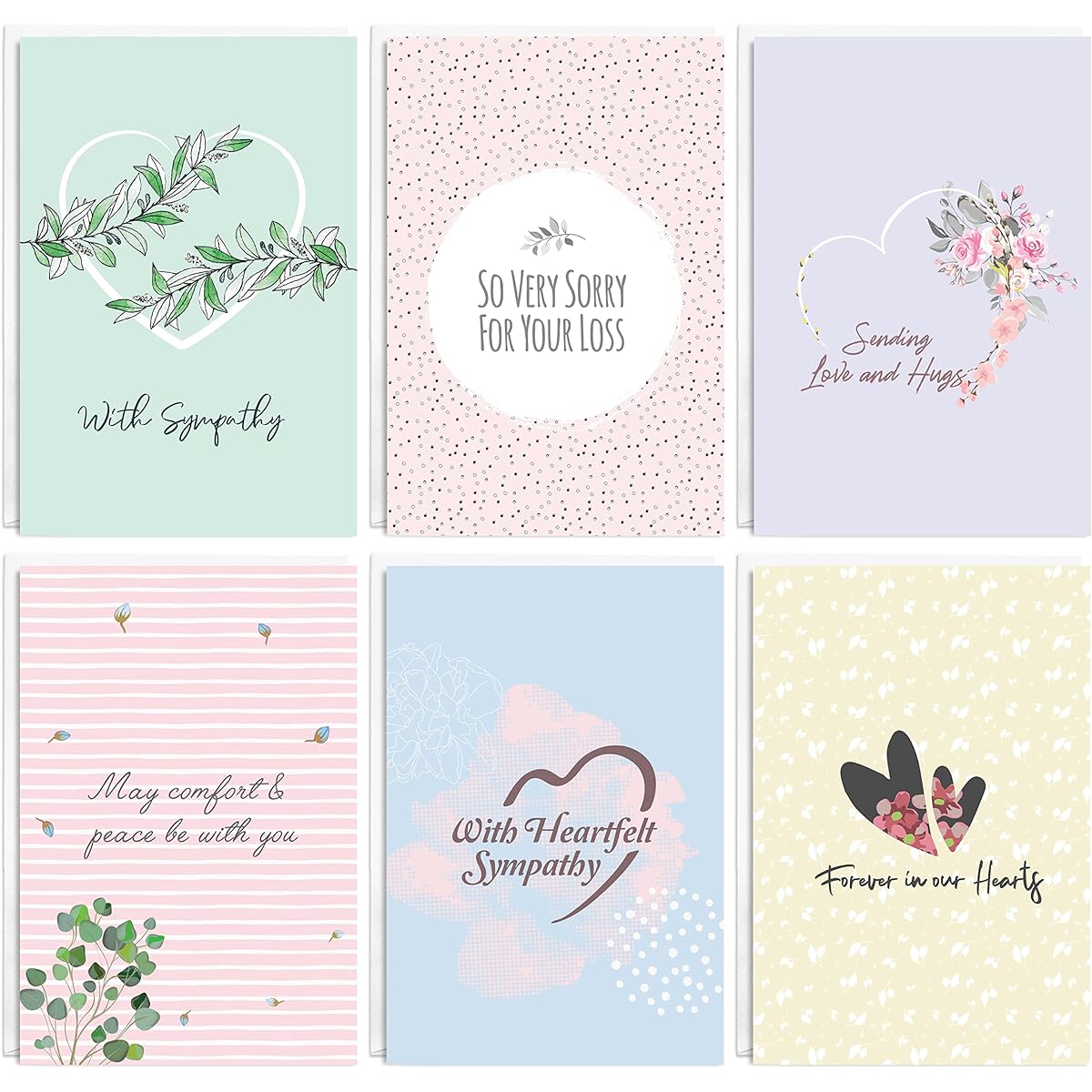 Easykart sympathy cards 24 pack
