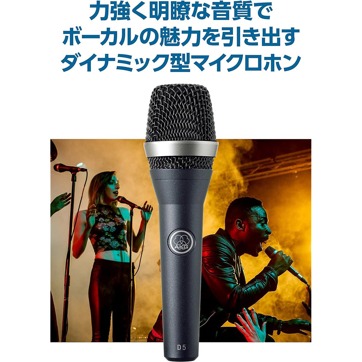 Dynamic Microphone Unidirectional Microphone AKG D5-Y3 [Official Japanese Product, 3-Year Warranty] Directional Microphone Microphone (Powerful and clear sound quality, ideal for recording speeches, vocals, and instruments)