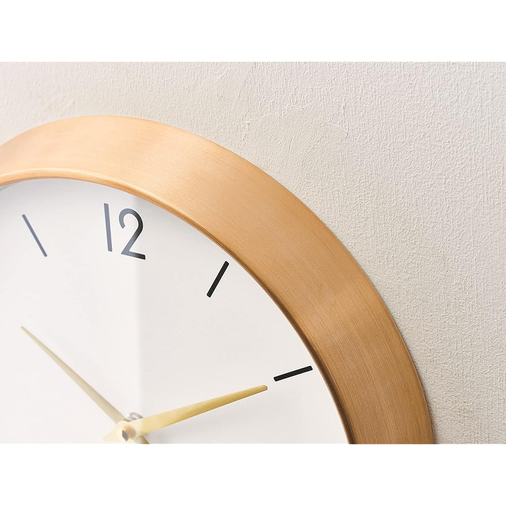 Interform Wall Clock CL-3995 Etre Pink Gold White Diameter 32cm Sweep Movement