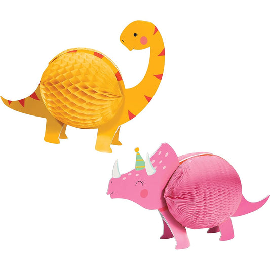 6 girls dinosaur centerpieces