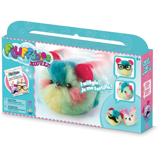 The Orb Factory Fluffables Taffy Motion Arts and Crafts (17 Piece), Green/Blue/Yellow/Pink, 30cm x 5.1cm x 15cm