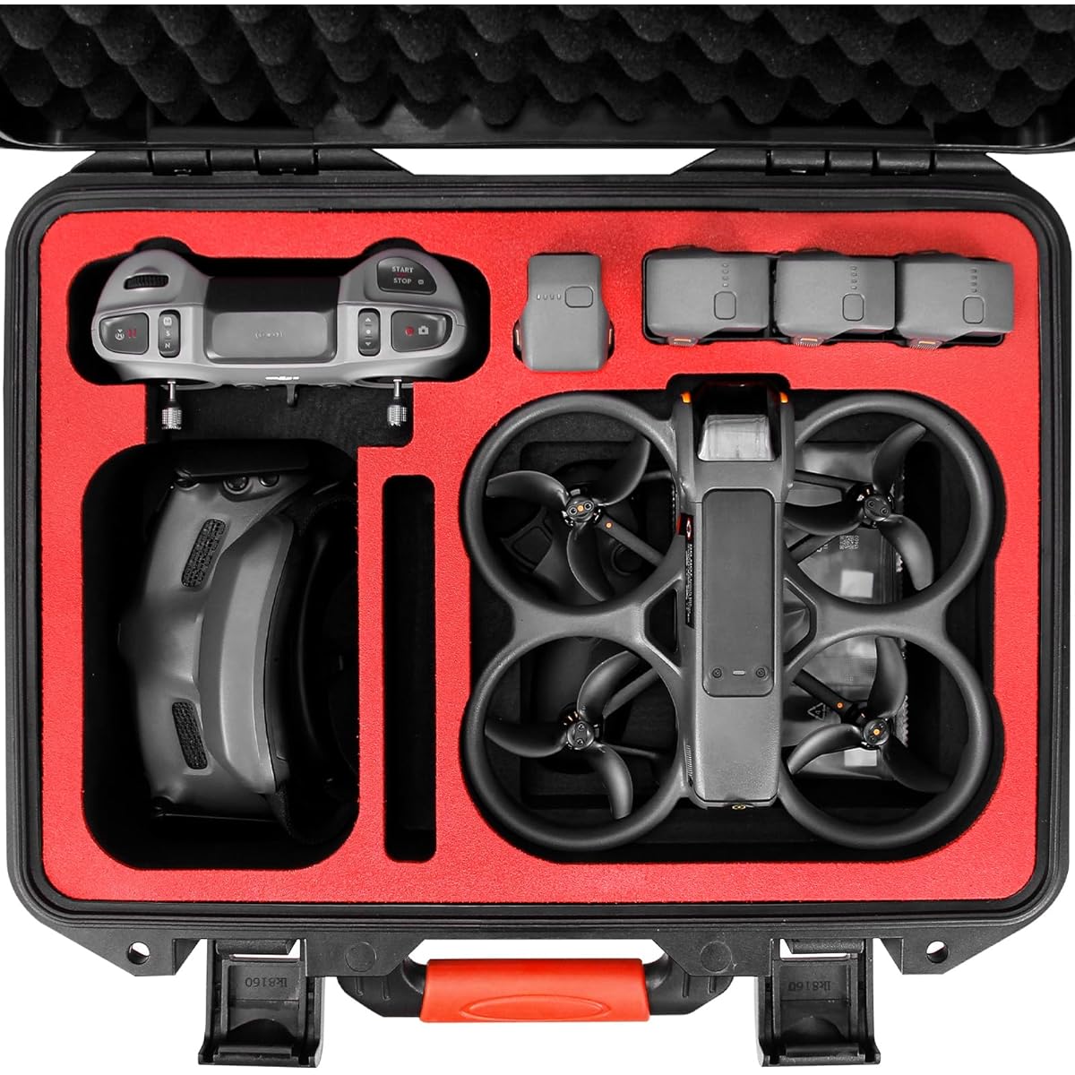 FPVtosky Hard Case for DJI Avata 2 Drone/Fly More Combo, Waterproof Avata 2 Suitcase Case, Applicable to DJI Goggles 3, RC Motion 3, DJI FPV Remote Control 3 Accessories [Case Only]