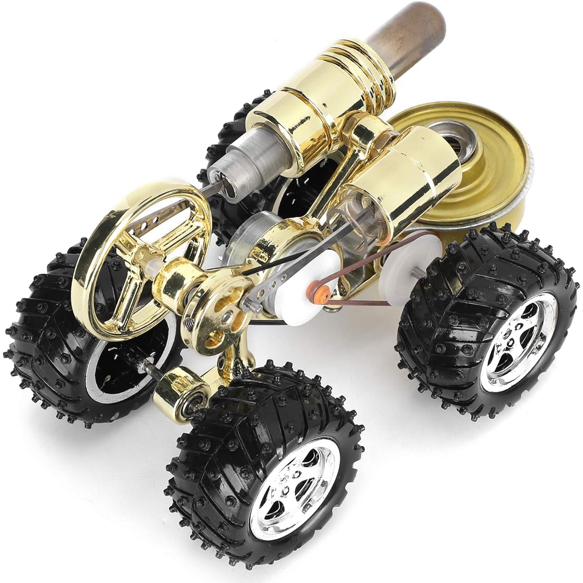 Stirling Engine Model, Classic Stirling Engine Kit, Zinc Alloy Physics Hot Air Stirling Engine Stirling Motor Educational Toy, with Ethanol Lamp for Shcool Education Physics Science Experiment