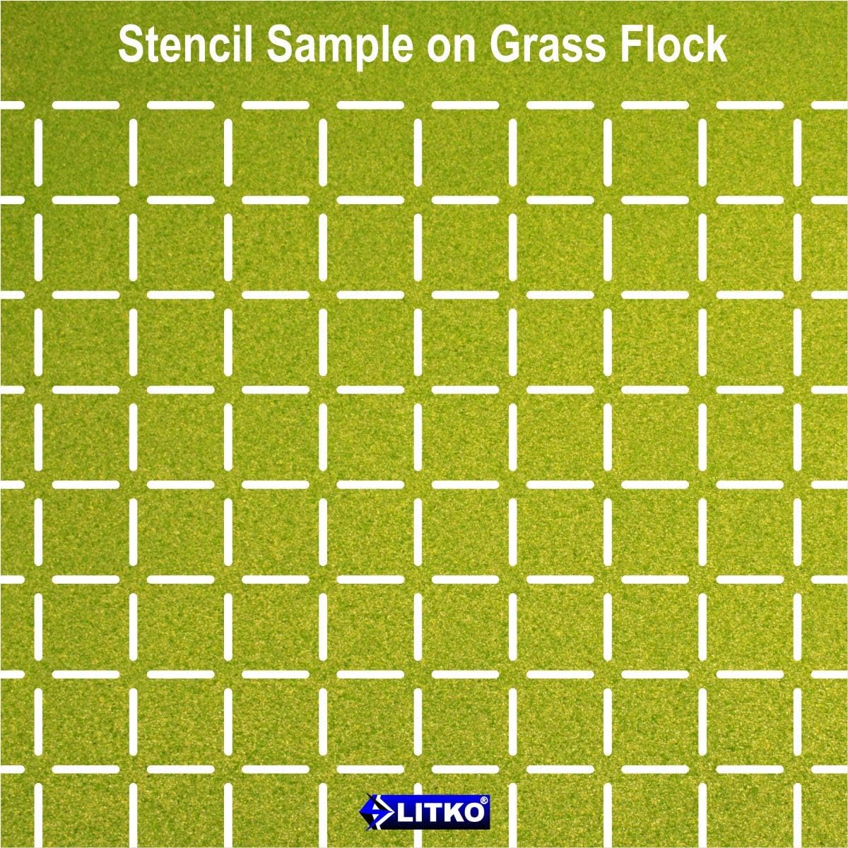 LITKO 1" Square Grid Stencil Edge Pattern