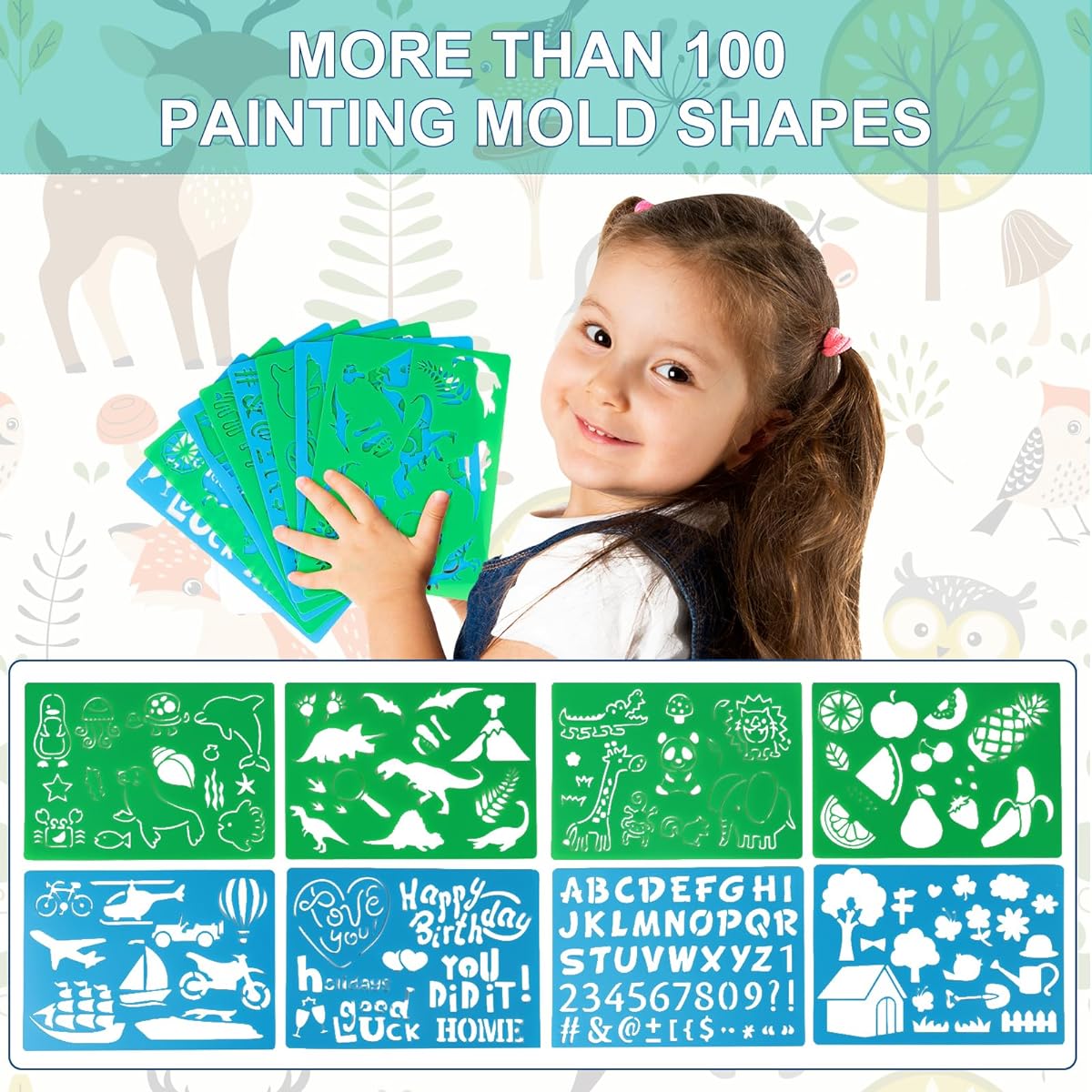 14 Page Portable Reusable Drawing Board (Forest Party)