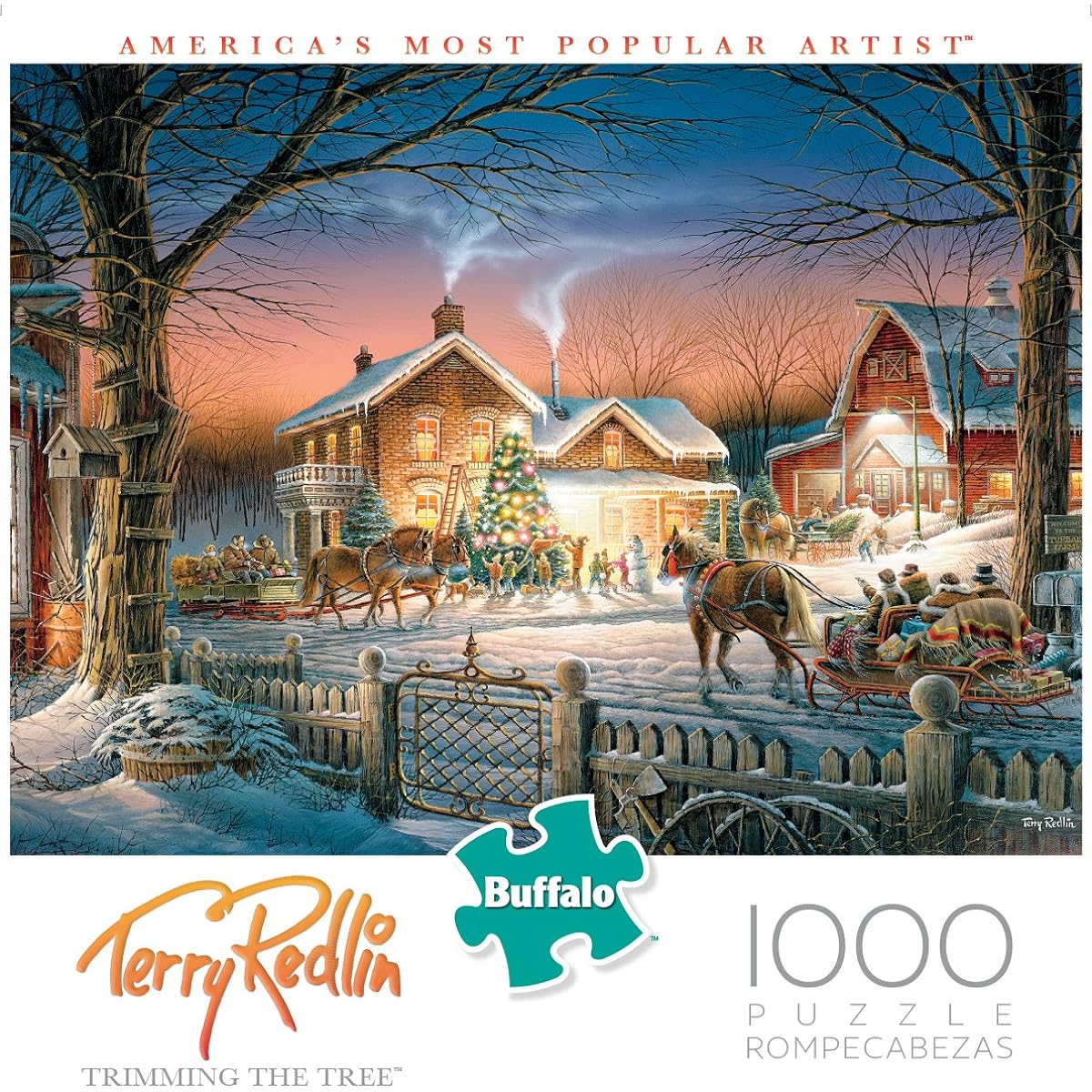 Buffalo Games - Terry Redlin - Trimming the Tree - 1000 Piece Jigsaw Puzzle