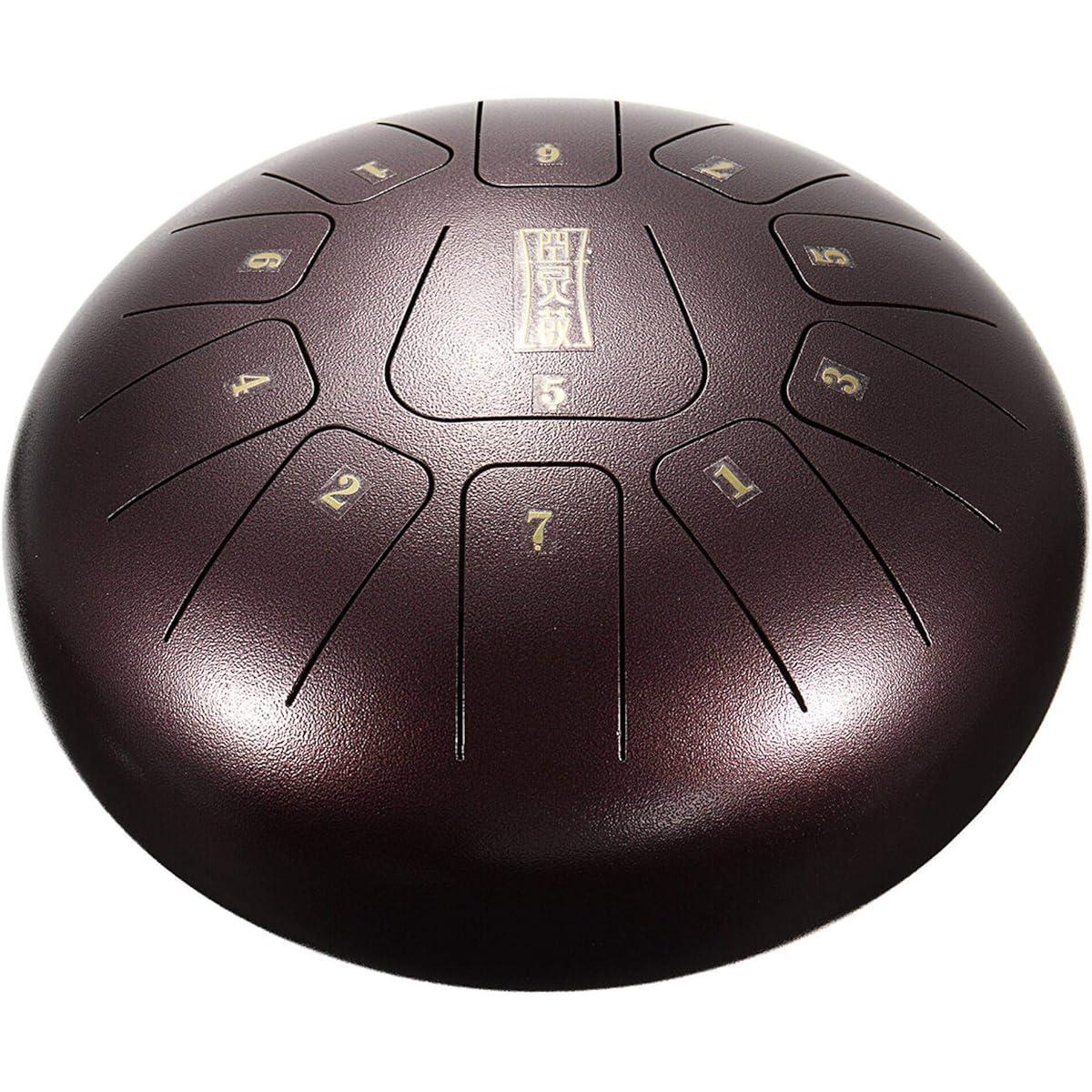 15 Notes Hand Drum Percussion Instrument 10 Inch Steel Tongue Drum D Major 11 Notes Hand Tank Drum Bag with Mallets Metal Drum Steel Tongue Drum 10 Inch 8 Scale Music Enlightenment Instrument Yoga Meditation (Black) (Size: 25x25x15cm; Color: Deep Brown)