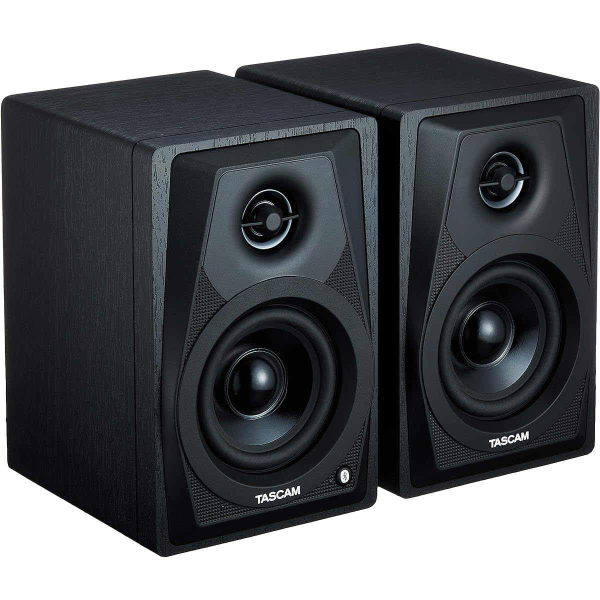 TASCAM VL-S3BT 2-way powered monitor speaker pair, built-in amplifier, PC speaker, small, low latency, Bluetooth aptX/AAC compatible, music production DTM