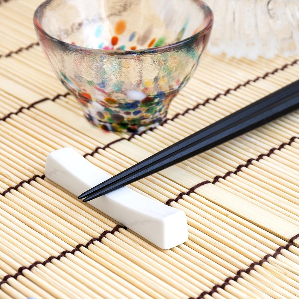 Daikokuya Edo Wooden Chopsticks, Made in Japan, Top Quality, Seven Anagonal Shavings, Striped Ebony, Lacquer Finish (24cm)