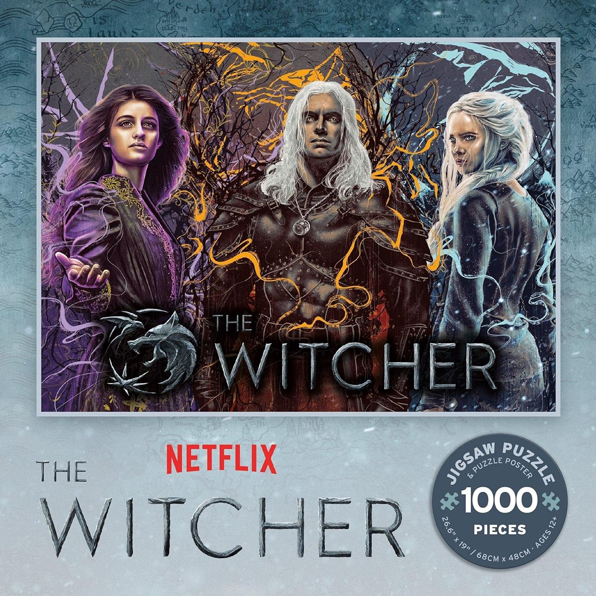 Ceaco - Netflix - The Witcher - Geralt, Yennifer, Ciri - 1000 Piece Jigsaw Puzzle