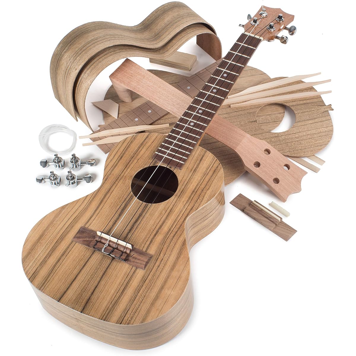 StewMac Walnut Tenor Ukulele Kit with Walnut Top