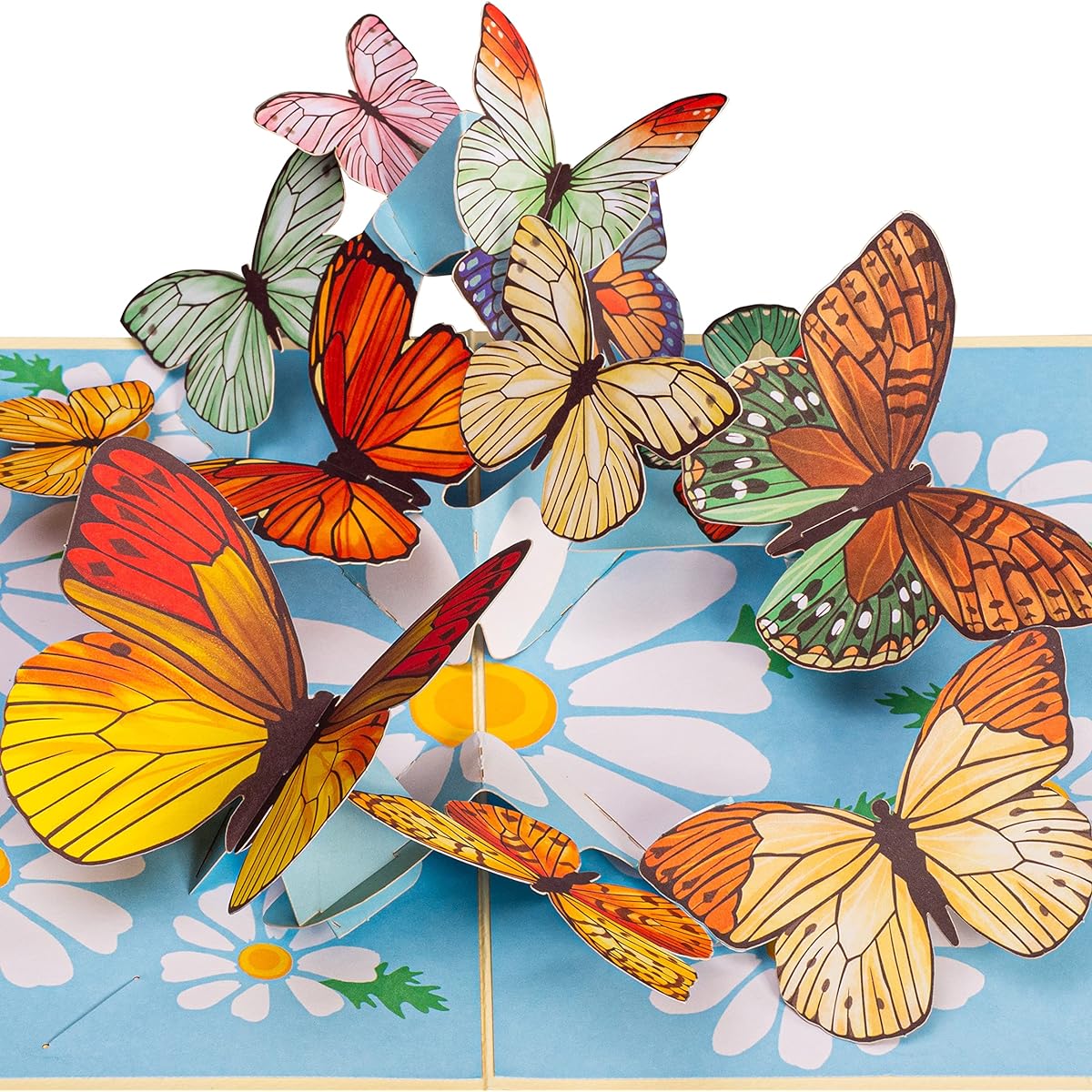 Pop of Art 3D Spring Butterflies Pop Up, For All Occasions, Birthday, Mother's Day, Valentine's Day, Thank You, Get Well or Just Because - 5" x 7" Cover
