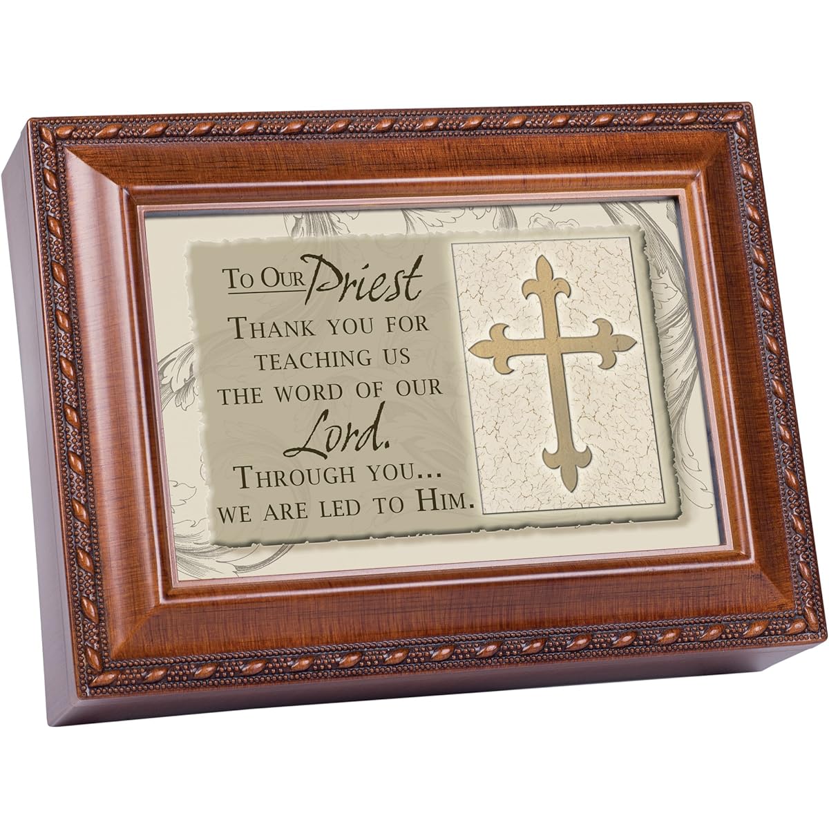 [Cottage Garden] Cottage Garden To Our Priest Woodgrain Inspirational Traditional Music Box Plays Ave Maria MB1640S [Parallel Import]