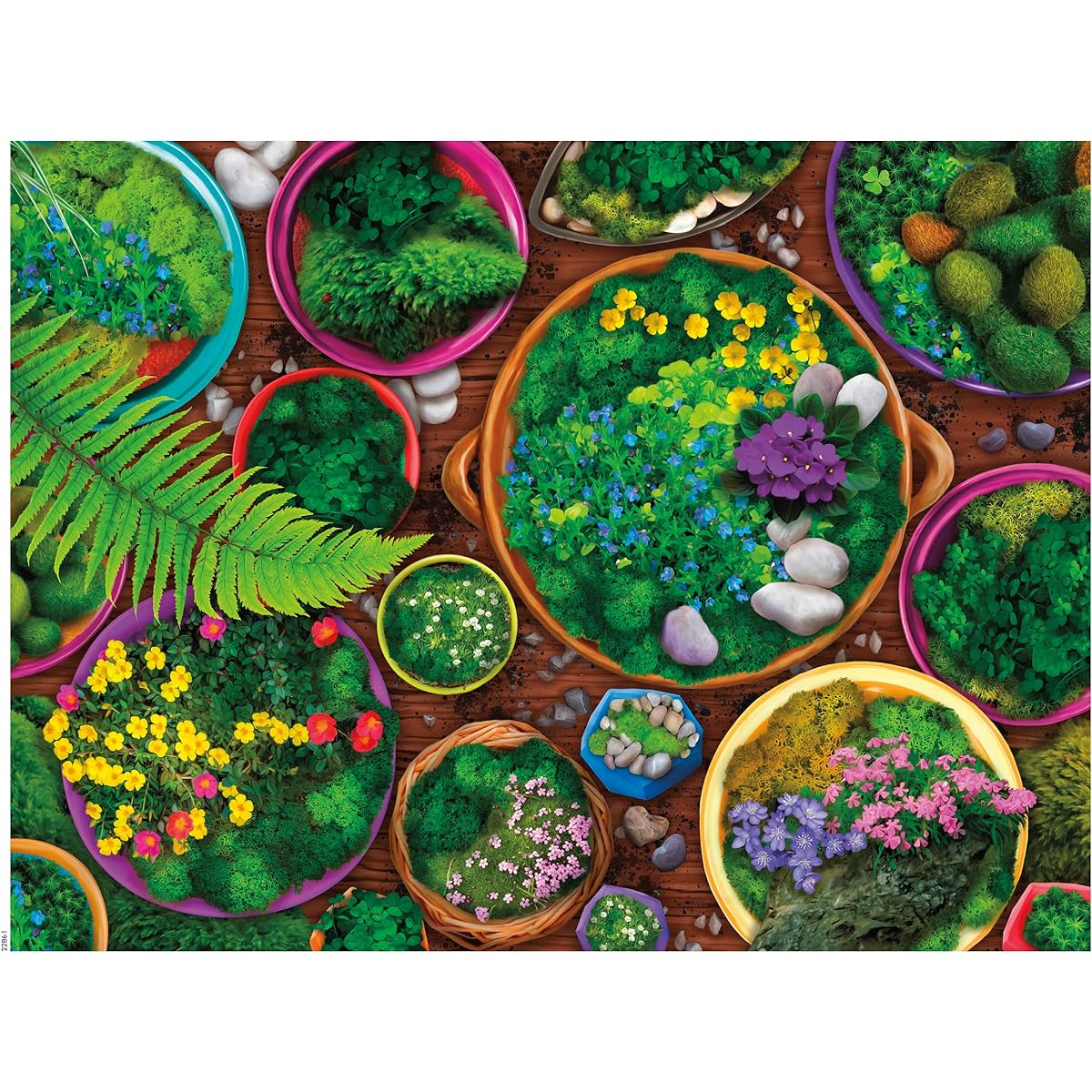 Ceaco - Marvelous Moss - Moss Bowl - Extra Large 300 Piece Jigsaw Puzzle