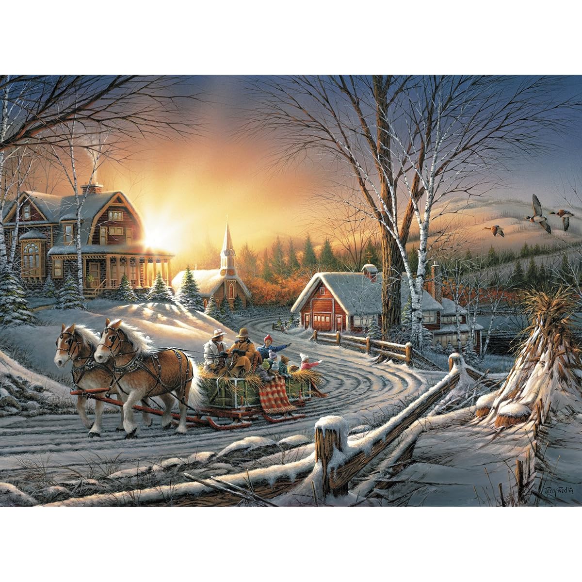 Buffalo Games Terry Redline-The Pleasures of Winter-1000 Piece Jigsaw Puzzle