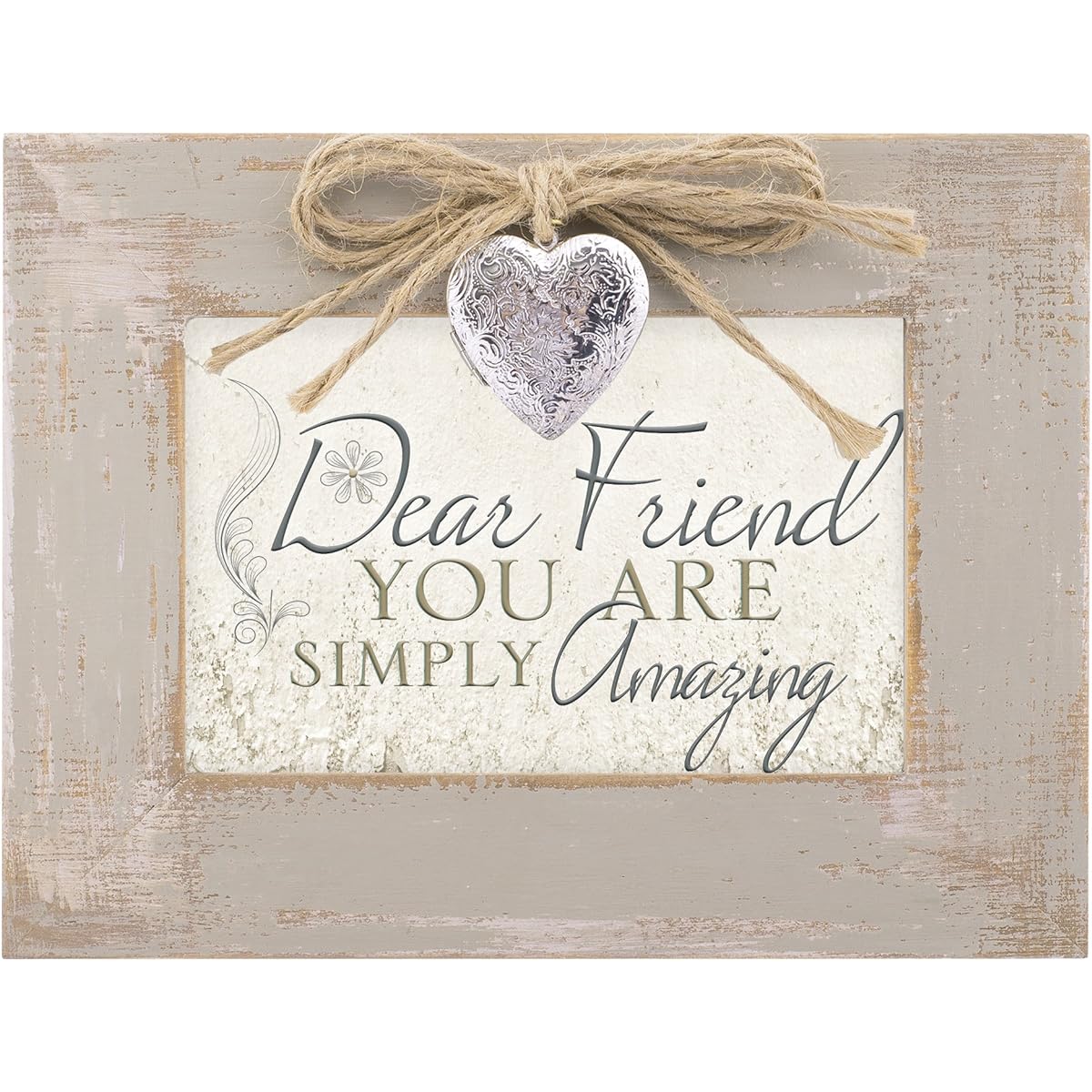 Friend Amazing Distressed Wood Locket Jewellery Music Box Plays Tune That's What Friends are For