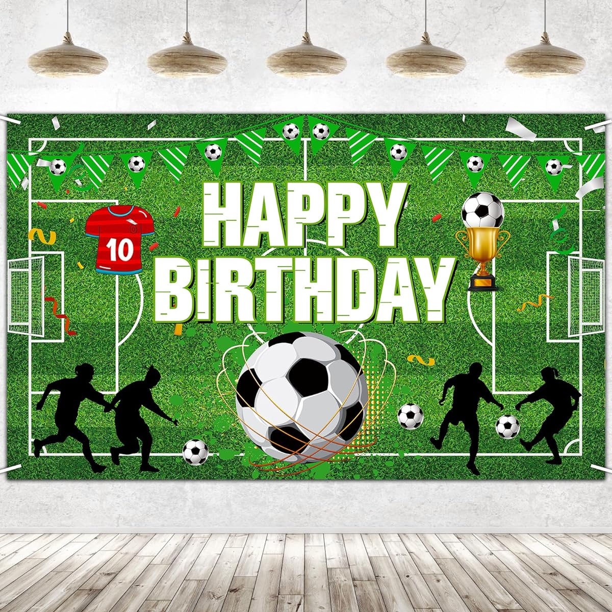 Soccer Party Decorations, Soccer Birthday Party Backdrop Banner, Soccer Theme Birthday Party Decorations Photo Booth Props Background for Soccer Birthday Decorations 71 x 45 Inch