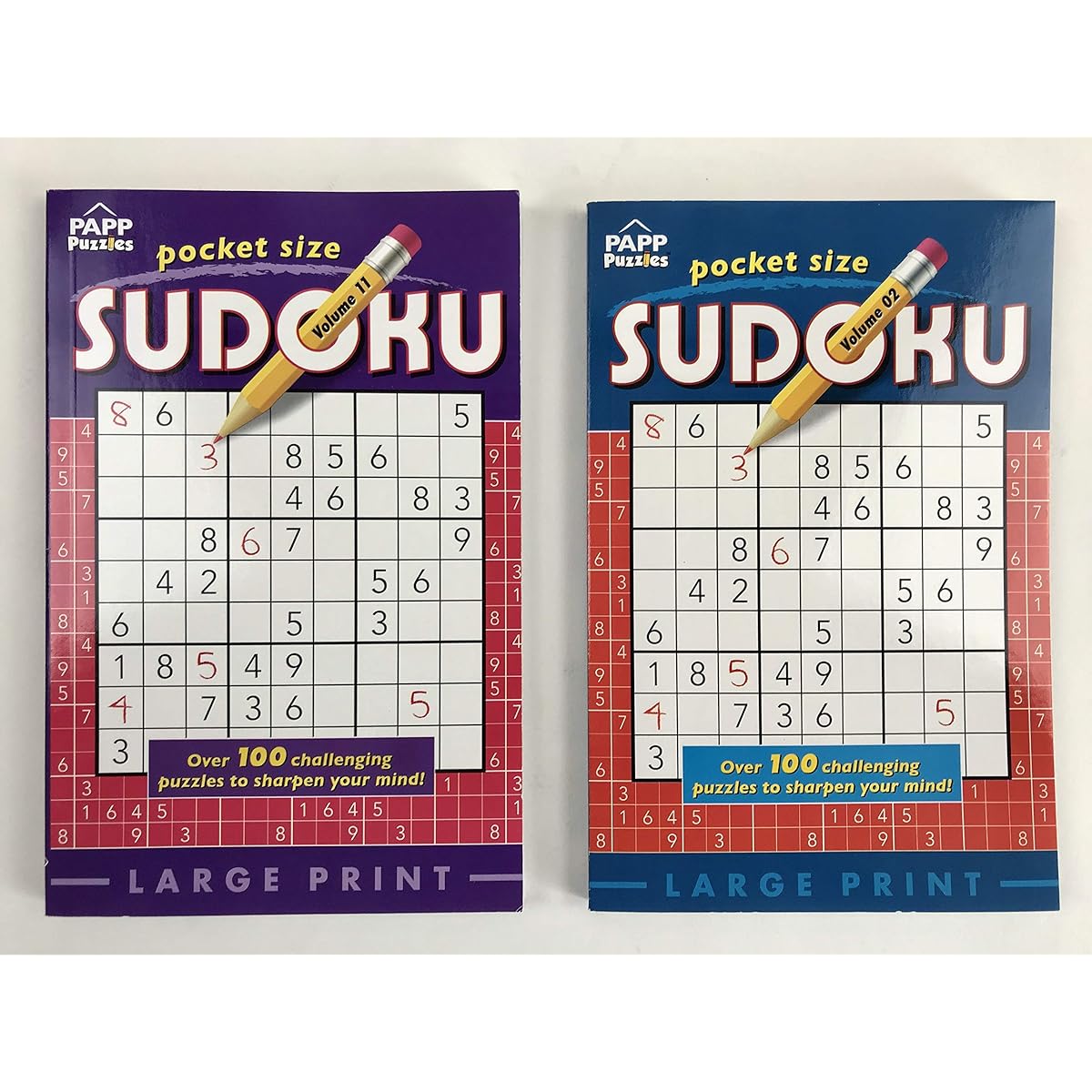 Pocket Size Large Print Sudoku PAPP Puzzle Bundle/2