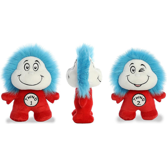 Aurora World Thing 1 & 2 Double Dood Plushie 1 and 2, Red, White, Blue, 22cm