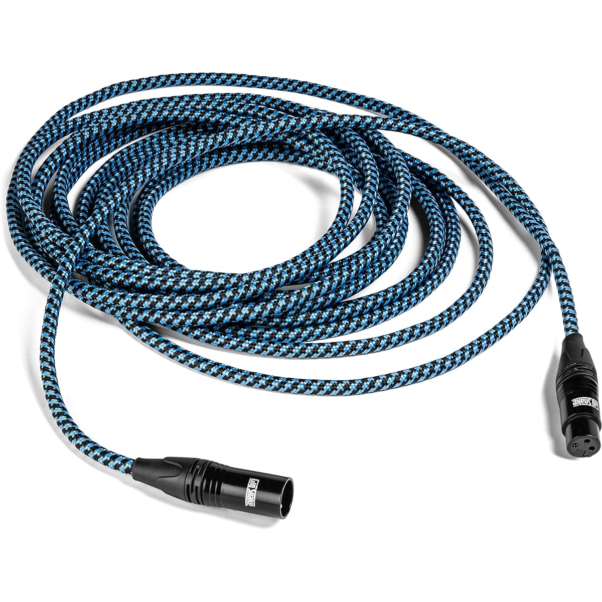 Gig Snake Microphone Cable 25ft Blue XLR Male to Female Microphone Cable Professional Studio Quality Microphone Cord and XLR Patch Lead Reliable Dynamic Low Noise Braided Microphone Wire