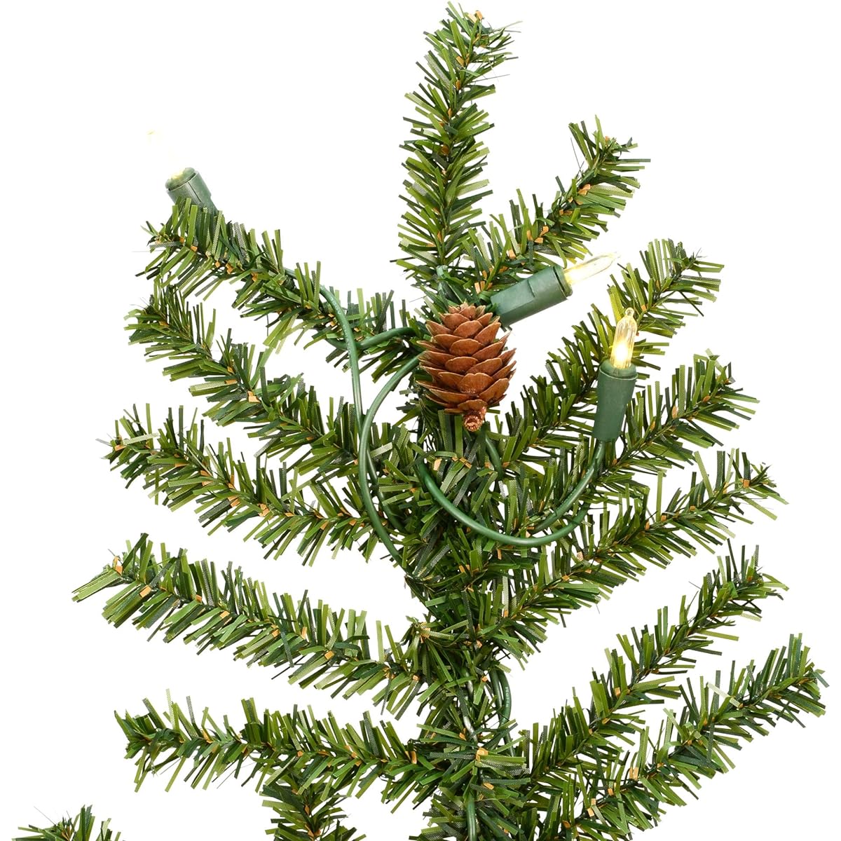 Vickerman 7' Alpine Artificial Christmas Tree, Warm White, Dura-lit LED Lights, Artificial Christmas Tree, Seasonal Indoor Decor