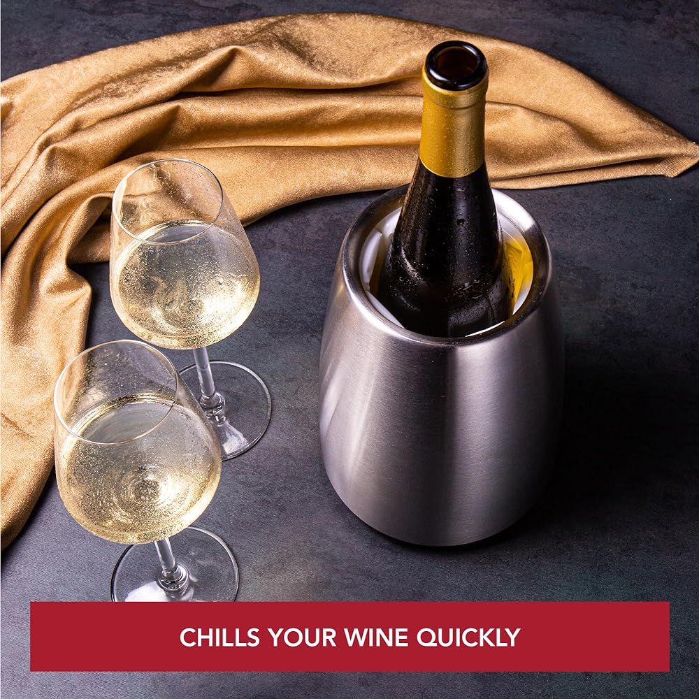 [Regular Imported Product] Vacu Vin Wine Cooler Prestige Stainless Steel