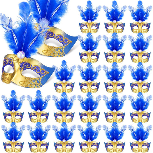 24pcs Mini Masks Masquerade Mini Masks Small Masquerade Masks Cake Topper Decorative Mini Masks Mardi Gras Party Decorations