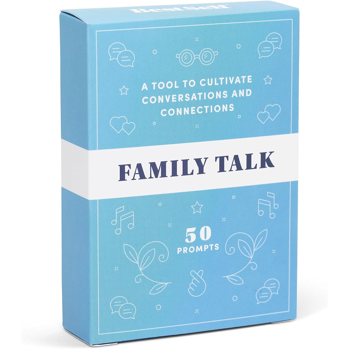 BestSelf Family Talk Deck - 50 Prompt Family Conversation Starter Card Games for Kids and Adults Enjoy a fun and engaging family game night activity! The perfect card game for families